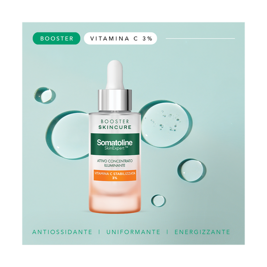 SOMATOLINE- BOOSTER SKINCURE ENERGIZZANTE ATTIVO CONCENTRATO ILLUMINANTE CON VITAMINA C STABILIZZATA 3%
