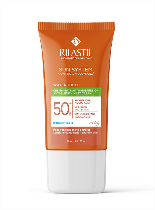 Rilastil Water Touch Fluido Idratante SPF 50+ Crema Matt Anti-Imperfezioni – 50 ml