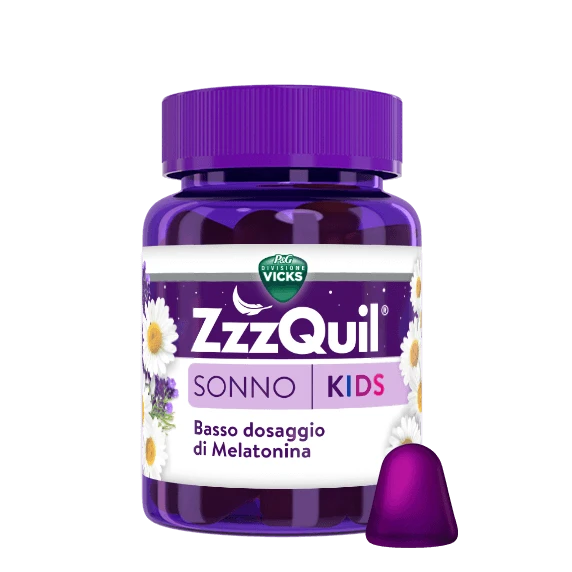 ZzzQuil Kids: Integratore Sonno con Melatonina ai Frutti di Bosco per Bambini